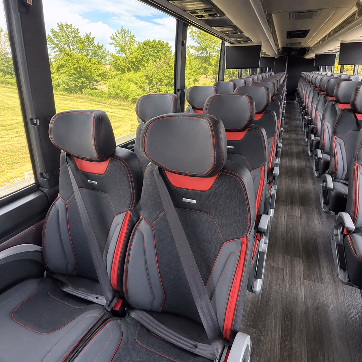chesapeake charter bus services interior