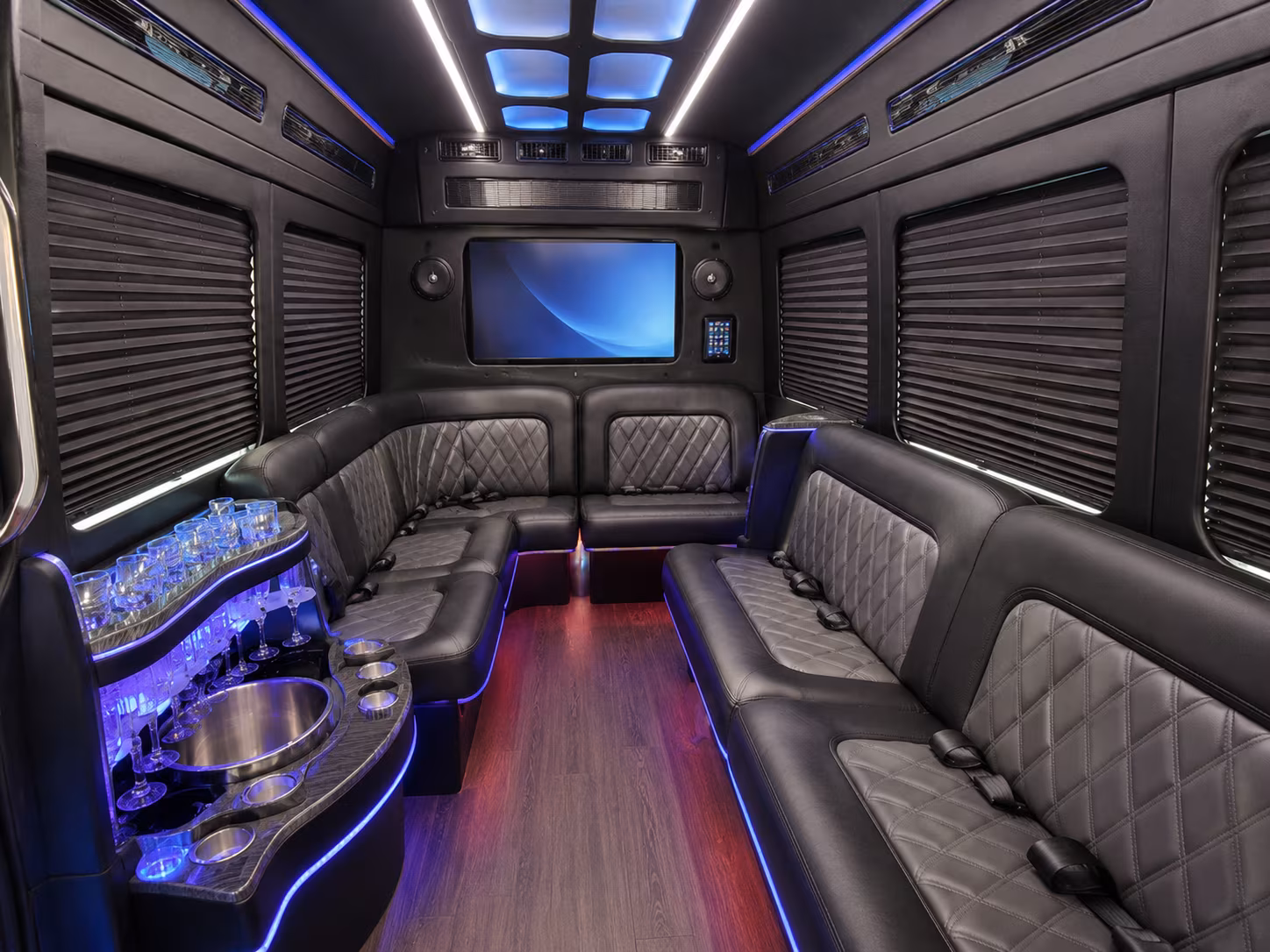 chesapeake party bus interior